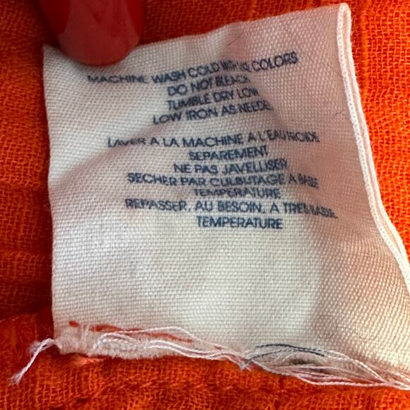 Edme & Esyllte Tank Top WMNS S Orange Pullover Crochet Lace Racerback Scoop Neck - Picture 7 of 7